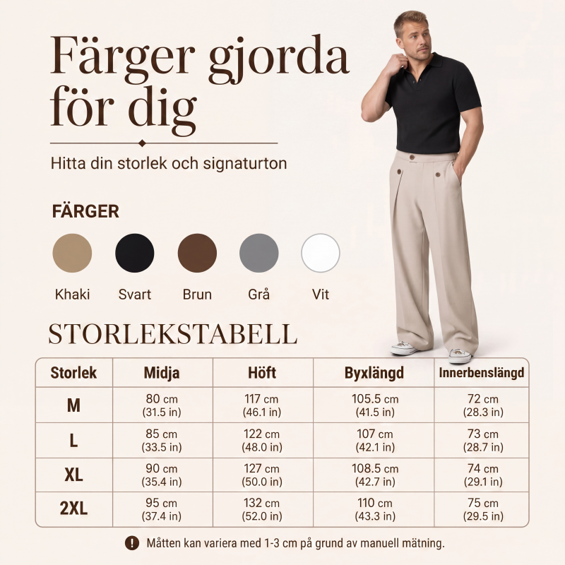 Nya ankomster📦 👔 Klassiska raka herrbyxor med skrynkelfri yta – tidlös stil för alla tillfällen