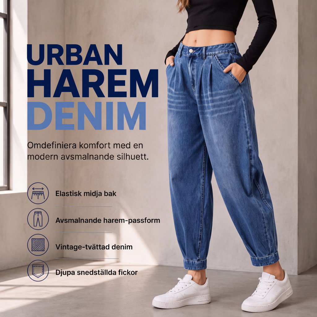 ✨Ny lansering👖Damjeans med hög midja och haremmodell