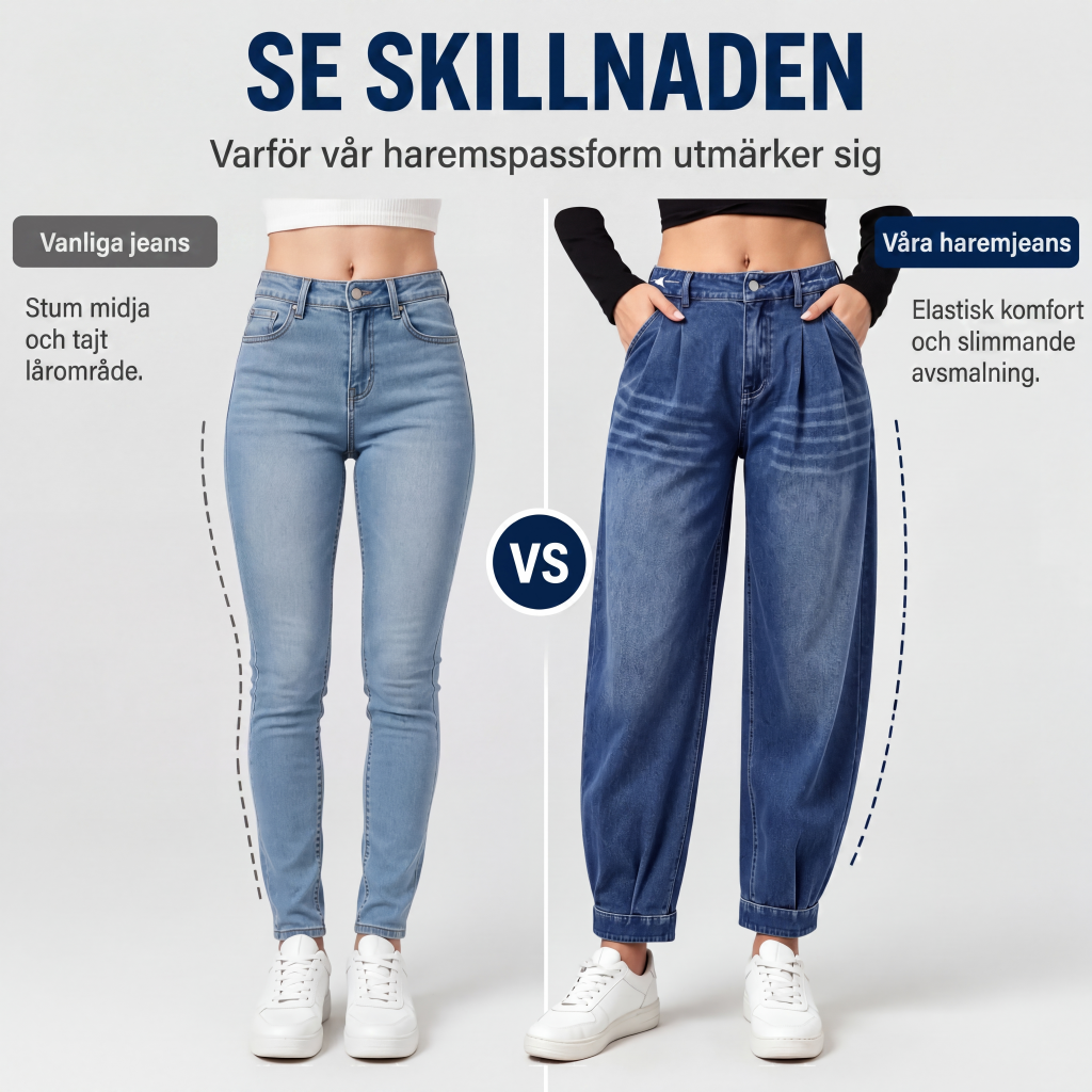 ✨Ny lansering👖Damjeans med hög midja och haremmodell