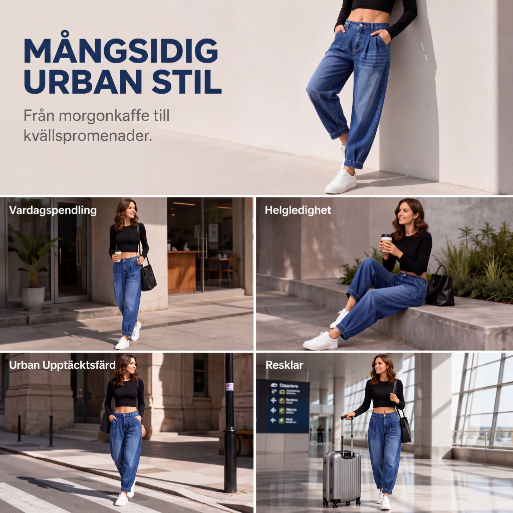 ✨Ny lansering👖Damjeans med hög midja och haremmodell