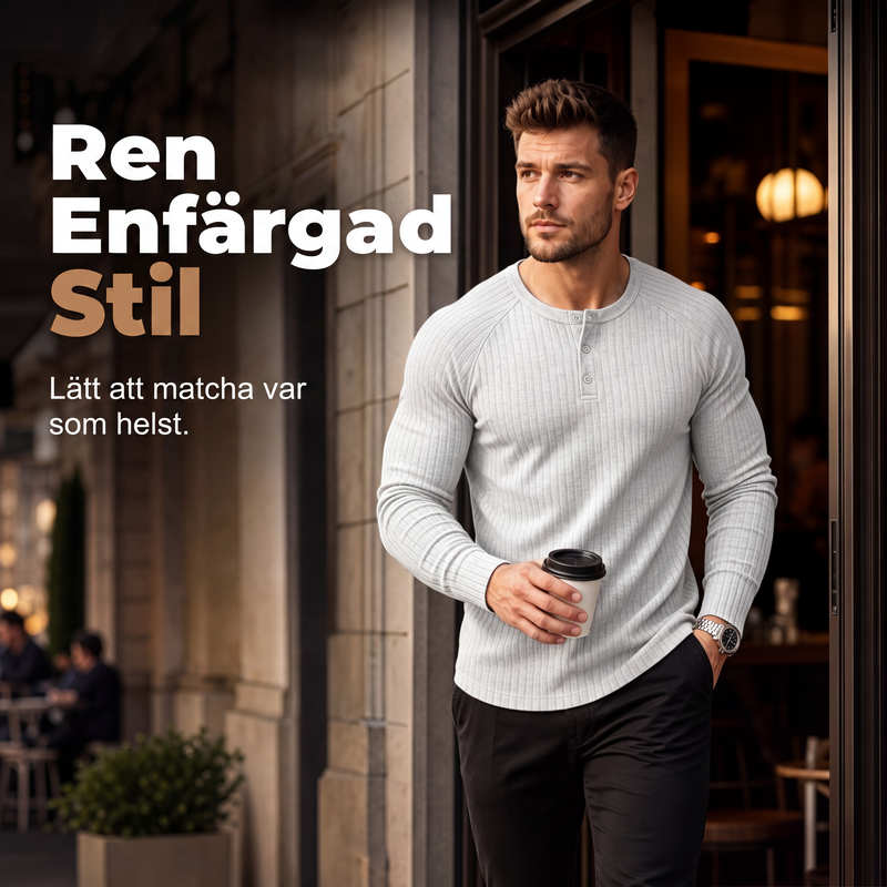 Herr Henley-skjorta i slim fit