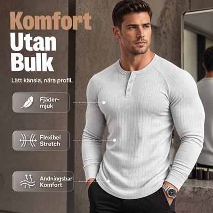 Herr Henley-skjorta i slim fit