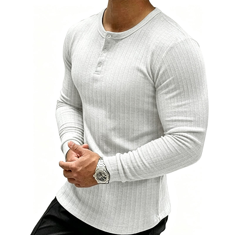 Herr Henley-skjorta i slim fit