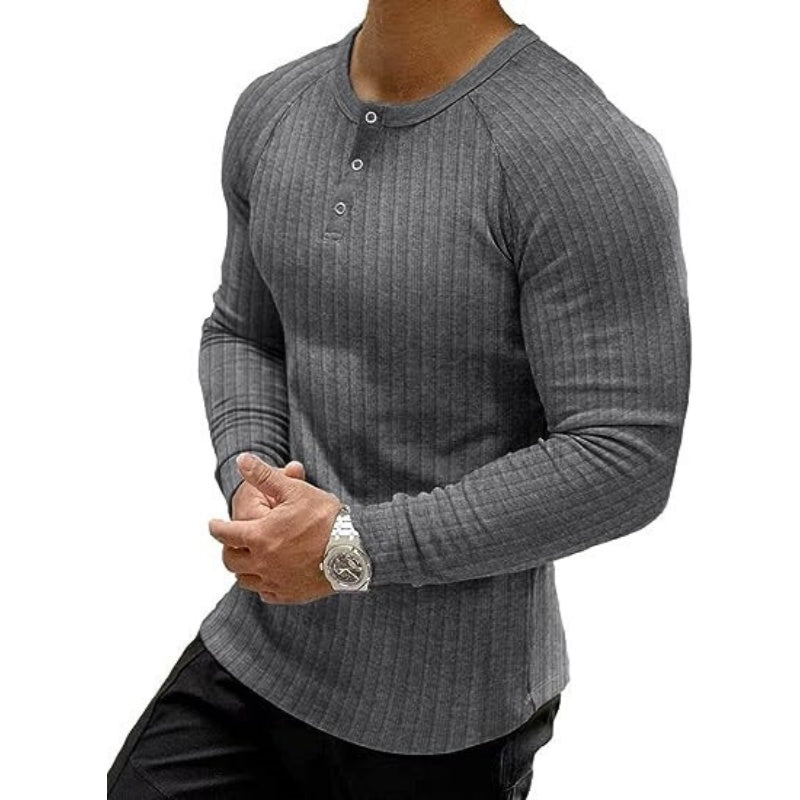 Herr Henley-skjorta i slim fit