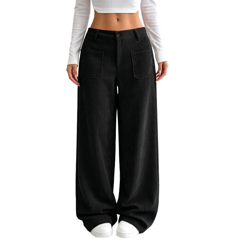 Bästsäljare🔥 👖 Vida byxor med sidfickor