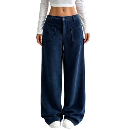 Bästsäljare🔥 👖 Vida byxor med sidfickor