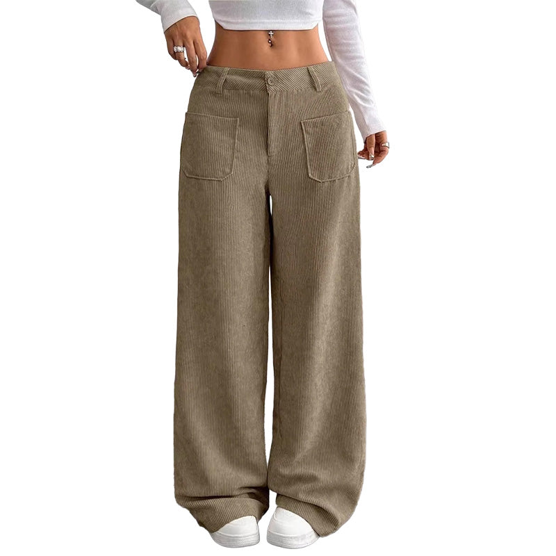 Bästsäljare🔥 👖 Vida byxor med sidfickor