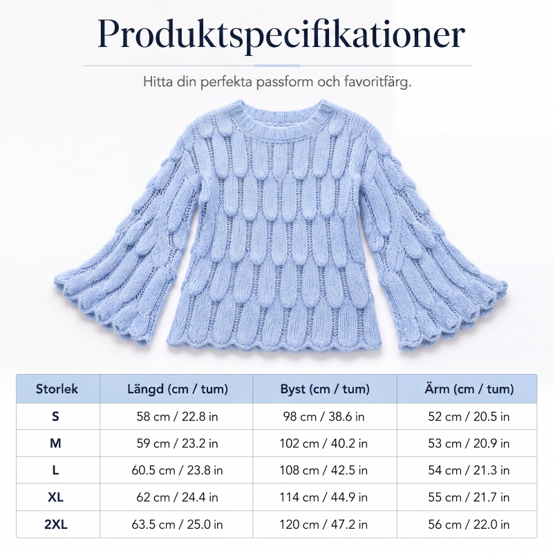 Damens tröja med hålmönster, löst sittande stickad tröja