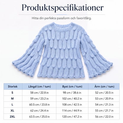 Damens tröja med hålmönster, löst sittande stickad tröja