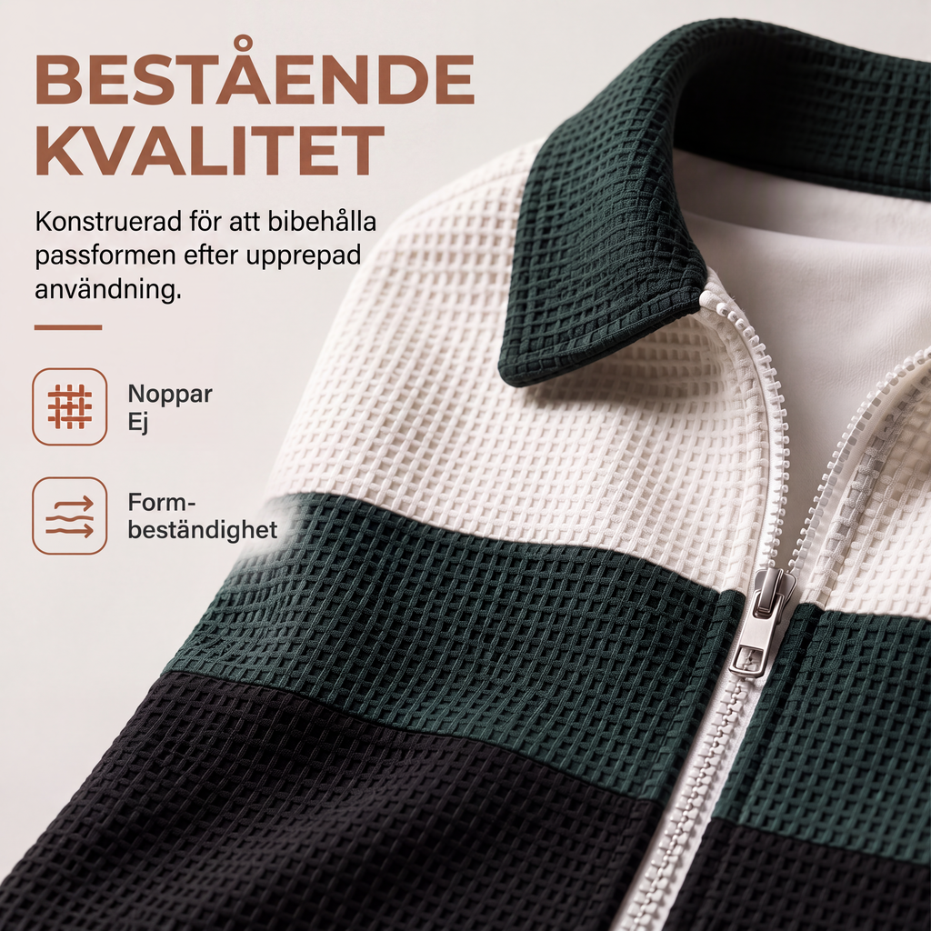 Herrset med helknäppt jacka och byxor