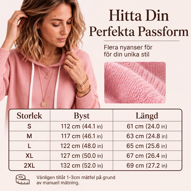 👚Kvinnors lediga huvtröja i stickad