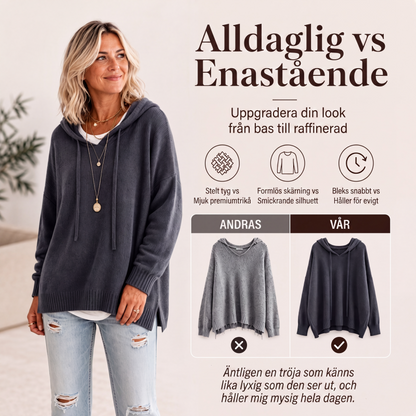 👚Kvinnors lediga huvtröja i stickad