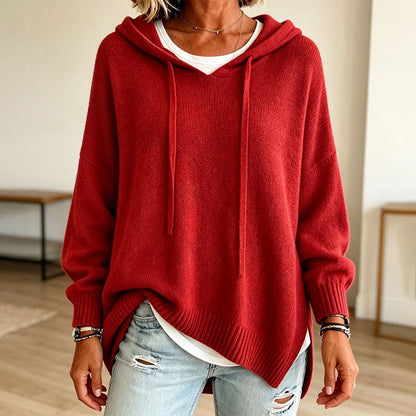 👚Kvinnors lediga huvtröja i stickad