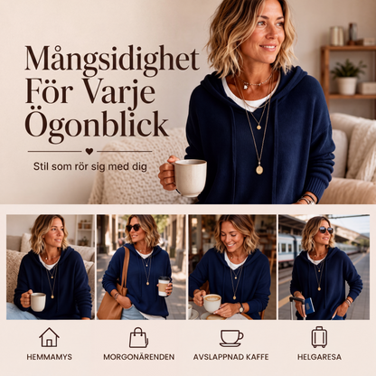 👚Kvinnors lediga huvtröja i stickad