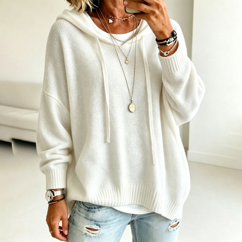 👚Kvinnors lediga huvtröja i stickad