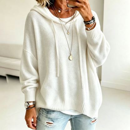 👚Kvinnors lediga huvtröja i stickad