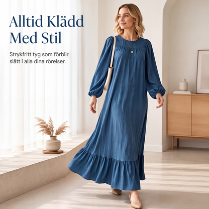 Nyhet✨ 🌸 Flödande maxiklänning med volangdetaljer – mjuk och andningsbar för hela dagen