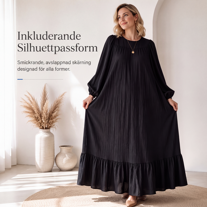 Nyhet✨ 🌸 Flödande maxiklänning med volangdetaljer – mjuk och andningsbar för hela dagen