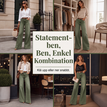 🔥50% rabatt! 👖 Vintage högmidjade bredbenta jeans – benförlängande, bekväm passform, enkel att styla dag som kväll. ✨