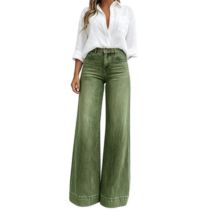 🔥50% rabatt! 👖 Vintage högmidjade bredbenta jeans – benförlängande, bekväm passform, enkel att styla dag som kväll. ✨