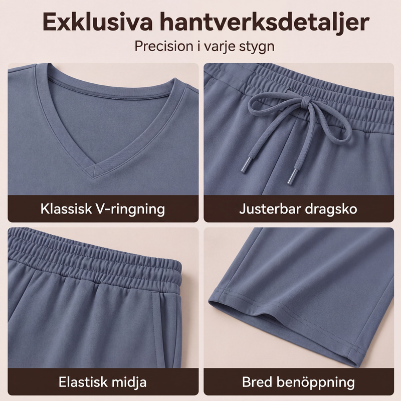 👚 50 % RABATT | Avslappnat, stilfullt och enkelt – 2-delat loungeset för damer med byxor