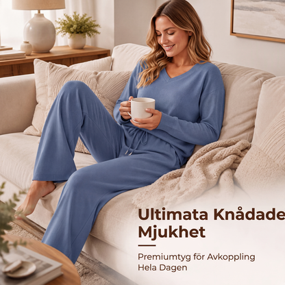 👚 50 % RABATT | Avslappnat, stilfullt och enkelt – 2-delat loungeset för damer med byxor