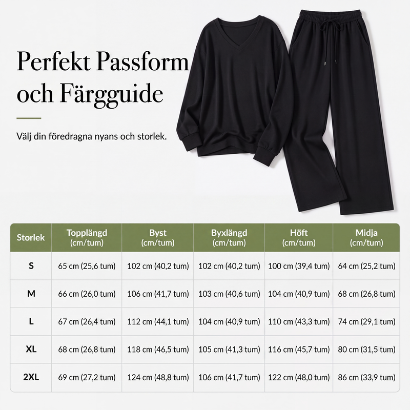👚 50 % RABATT | Avslappnat, stilfullt och enkelt – 2-delat loungeset för damer med byxor