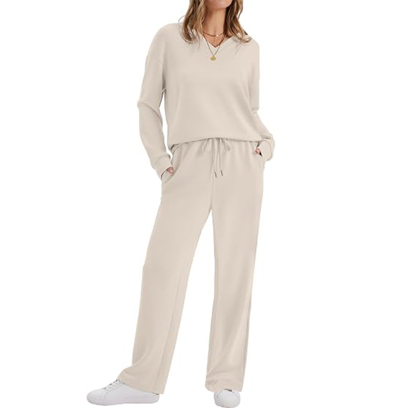 👚 50 % RABATT | Avslappnat, stilfullt och enkelt – 2-delat loungeset för damer med byxor