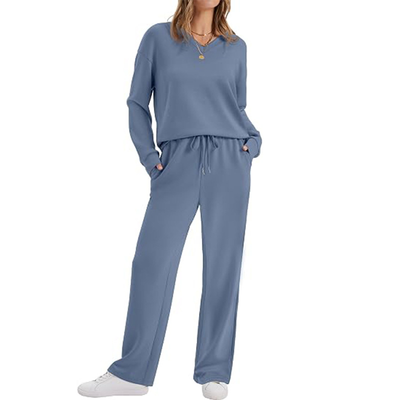 👚 50 % RABATT | Avslappnat, stilfullt och enkelt – 2-delat loungeset för damer med byxor