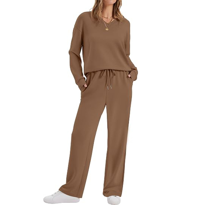 👚 50 % RABATT | Avslappnat, stilfullt och enkelt – 2-delat loungeset för damer med byxor