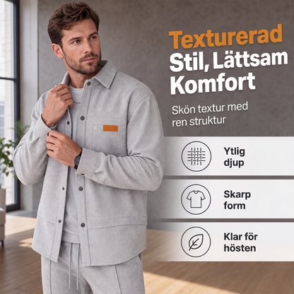 Nyhet✨ 🧥 Modernt tvådelat set för män i premiumkvalitet – avslappnad stil för kontor och helg