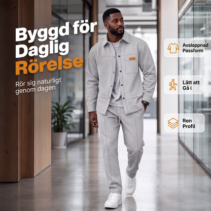 Nyhet✨ 🧥 Modernt tvådelat set för män i premiumkvalitet – avslappnad stil för kontor och helg