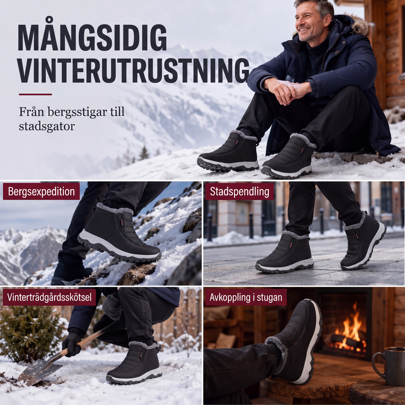 Nya ankomster❄️ Isolerade stövlar med bred tå – perfekta för äldre och aktiva