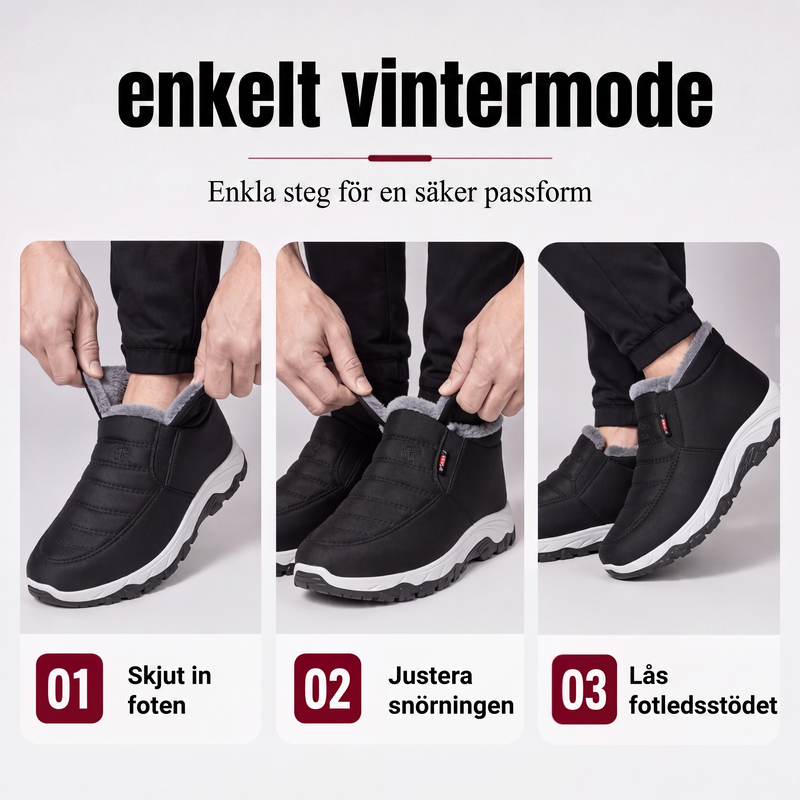 Nya ankomster❄️ Isolerade stövlar med bred tå – perfekta för äldre och aktiva