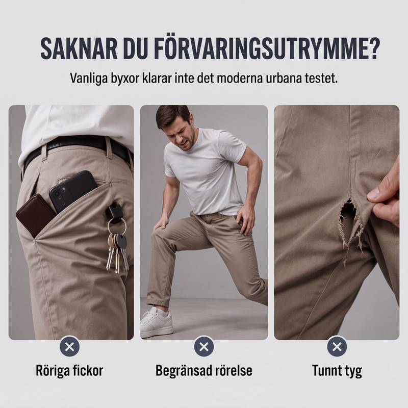 🔥 Tidsbegränsat erbjudande ✨ Cargo-byxor med flera fickor 👖 Praktisk design, bekväm passform och snygg casual-look