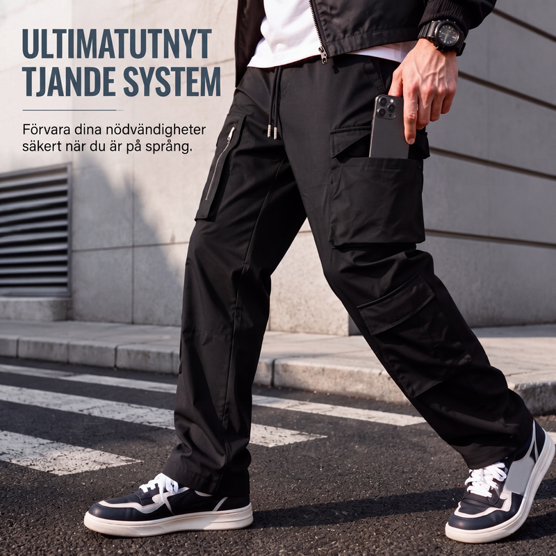 🔥 Tidsbegränsat erbjudande ✨ Cargo-byxor med flera fickor 👖 Praktisk design, bekväm passform och snygg casual-look