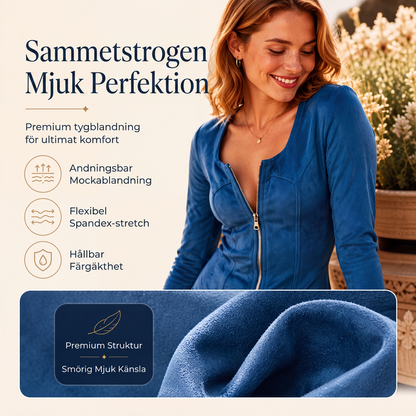 Damklänning med smal passform, halv dragkedja och fransar