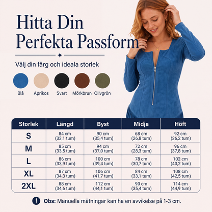Damklänning med smal passform, halv dragkedja och fransar