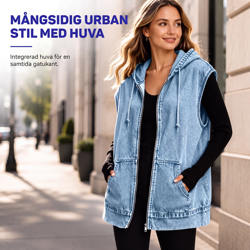 🔥Bästsäljare🧥 Oversize känguväst med huva
