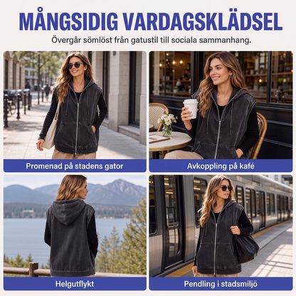 🔥Bästsäljare🧥 Oversize känguväst med huva