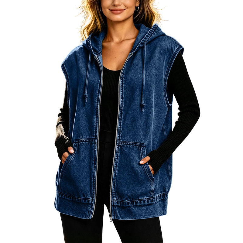 🔥Bästsäljare🧥 Oversize känguväst med huva