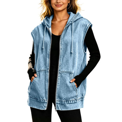 🔥Bästsäljare🧥 Oversize känguväst med huva
