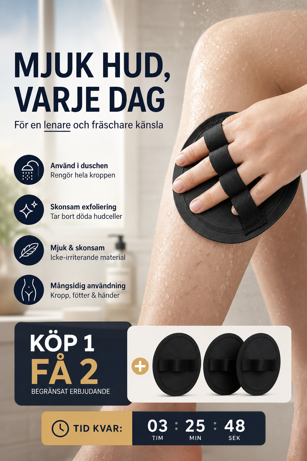 🚿 Exfolierande skrubbkuddar för bad 🧖‍♀️